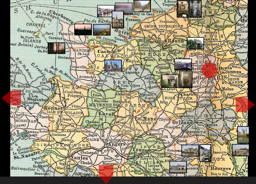 carte normandie maine anjou