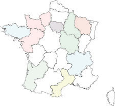 carte des régions de France