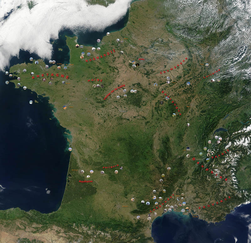 photo satellite de la France