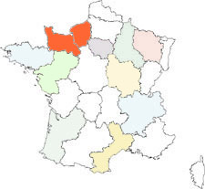 interactive map of france : normandy
