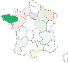 pianta della Francia e regioni : bretagna