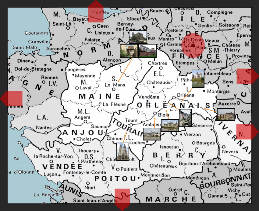 carte vallée de la Loire