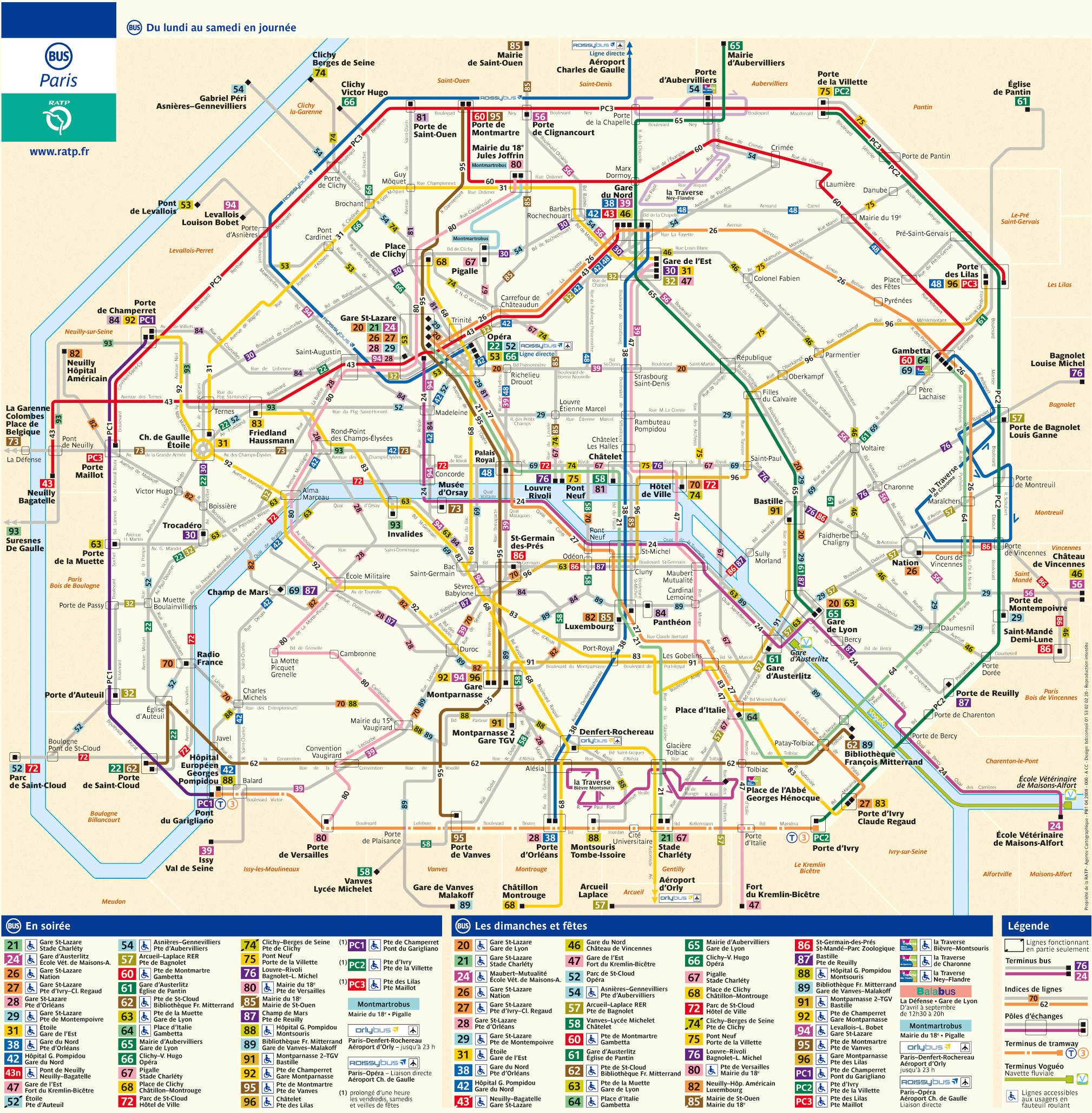 plan des bus de paris