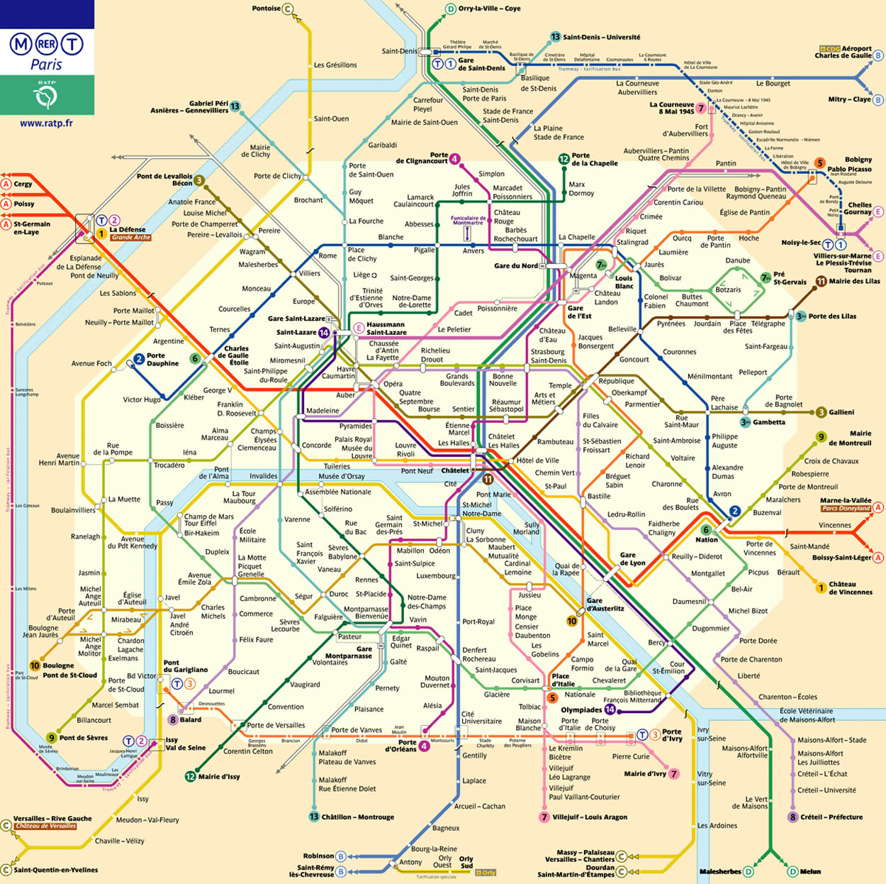 plan du métro de paris