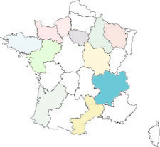 map france rhone alpes